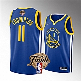 Warriors 11 Klay Thompson Blue 2022 NBA Finals Nike Swingman Jersey,baseball caps,new era cap wholesale,wholesale hats